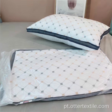 Travesseiro de cama de algodão em tecido caseiro